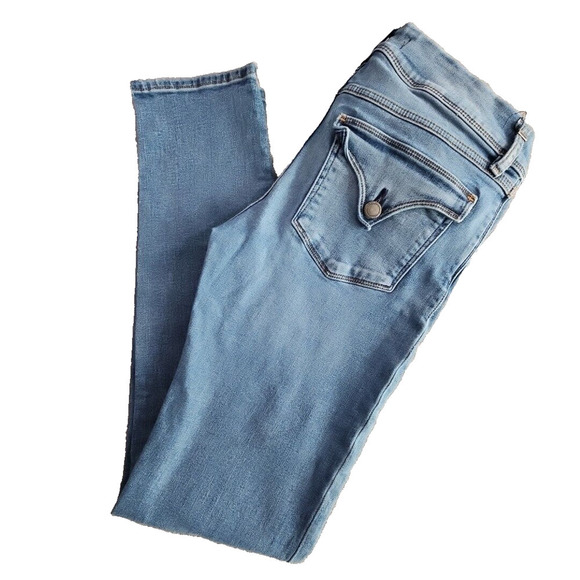 Hudson Los Angeles Jeans Women's Size 30 (30x28) Blue Collin Skinny Flap Pocket - Picture 5 of 16